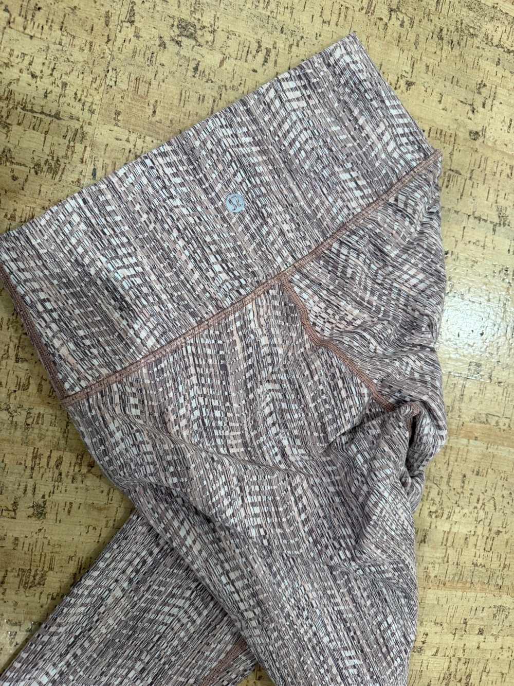 Lululemon High Rise Cropped Leggings Mauve Space Dye